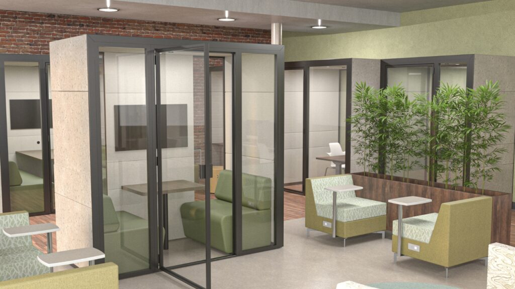 Library & Media Center Design Support Rendering