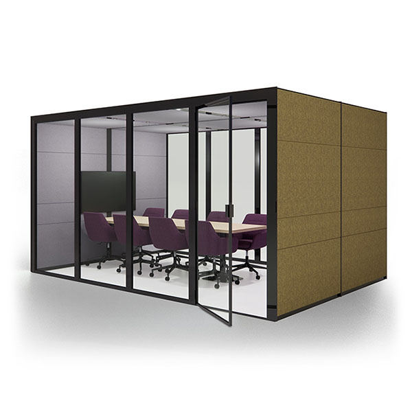 Eco Max M Connected with Glass Back and Seated Height Table