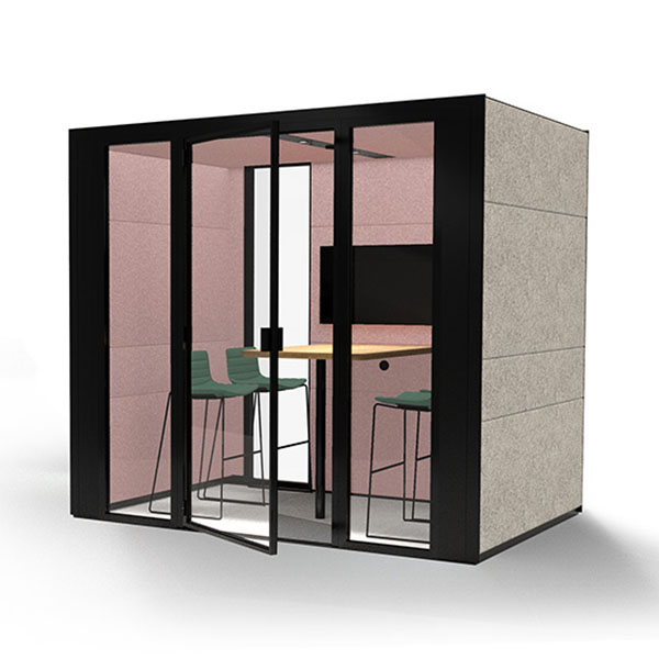 Eco Meet L+ with Upholstered Mid Back and Cafe Height Table Eco Meet L+ with Upholstered Mid Back and Cafe Height Table