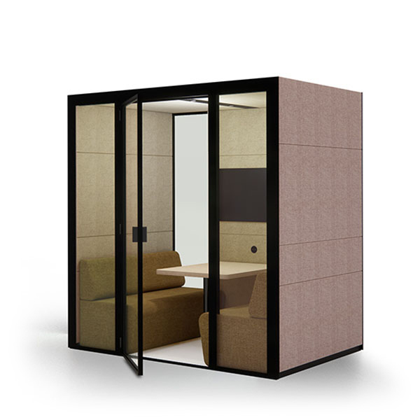 Eco Meet M with Upholstered Mid Back, Sofas, and Seated Height Table