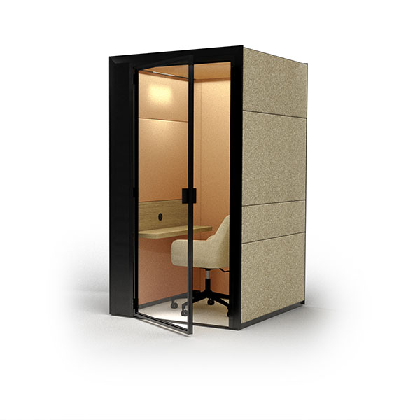 Eco Phone M+ with Upholstered Back and Seated Height Table