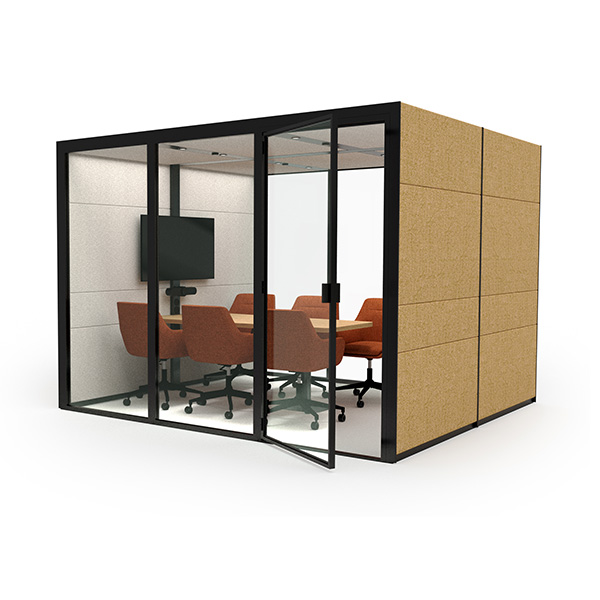 Eco Team M Connected with Glass Back and Seated Height Table Eco Team M Connected with Glass Back and Seated Height Table